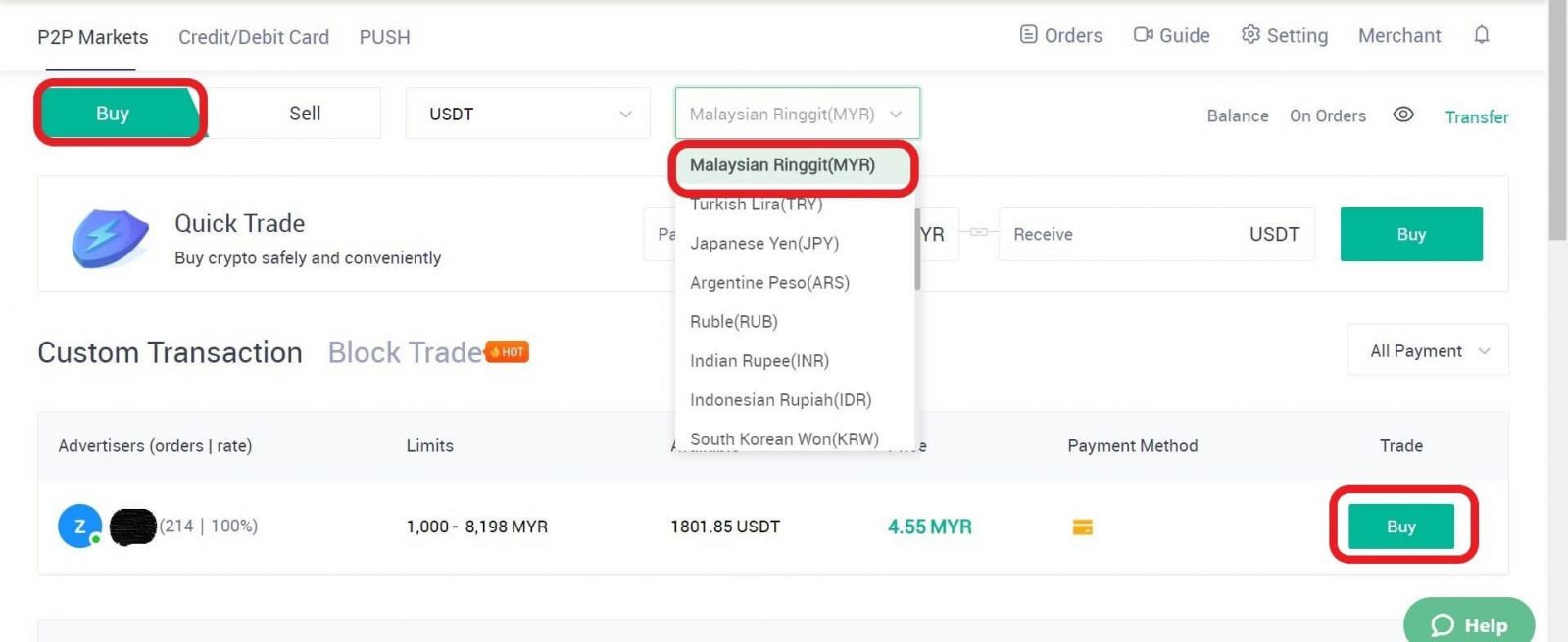 How to Buy Crypto on MEXC P2P Fiat Trading