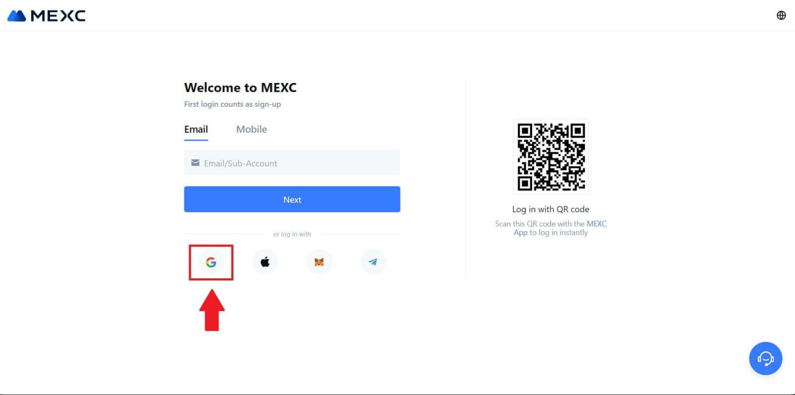 Cómo registrarse e iniciar sesión en una cuenta en MEXC Cómo registrarse e iniciar sesión en una cuenta en MEXC