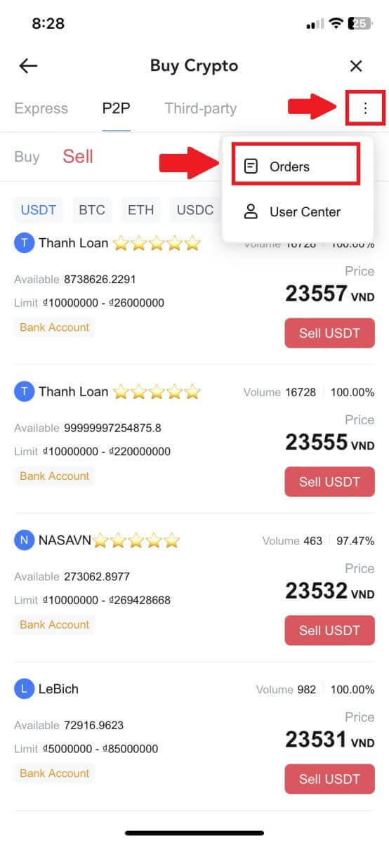 Како да продадете крипто на трговец MEXC P2P Како да продадете крипто на трговец MEXC P2P