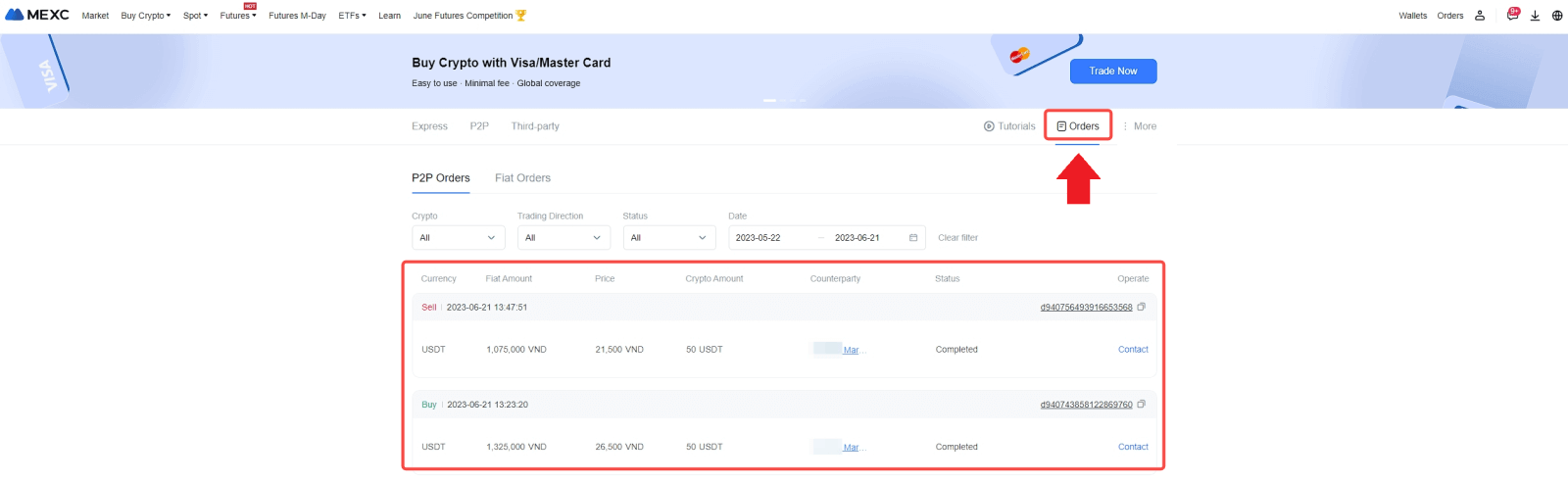 Како да продадете крипто на трговец MEXC P2P Како да продадете крипто на трговец MEXC P2P